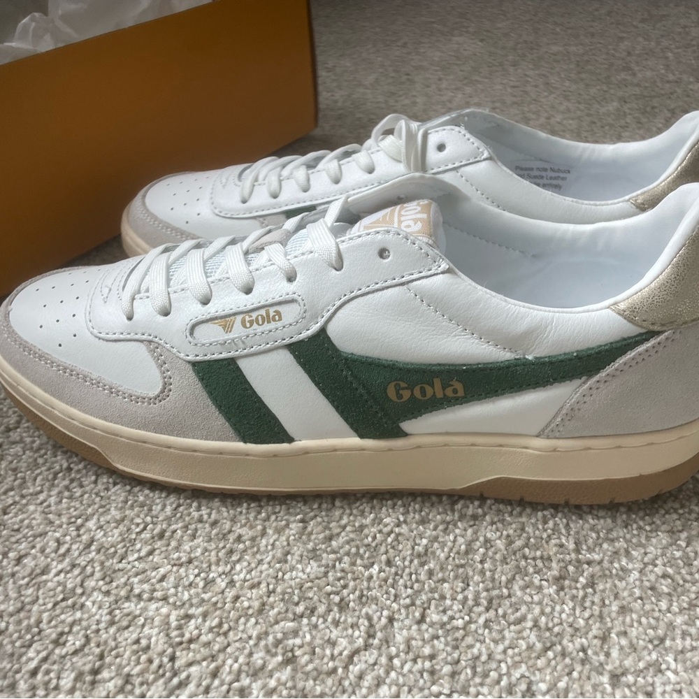 NEW Gola womens White and Green Sneakers - Picture 2 of 11